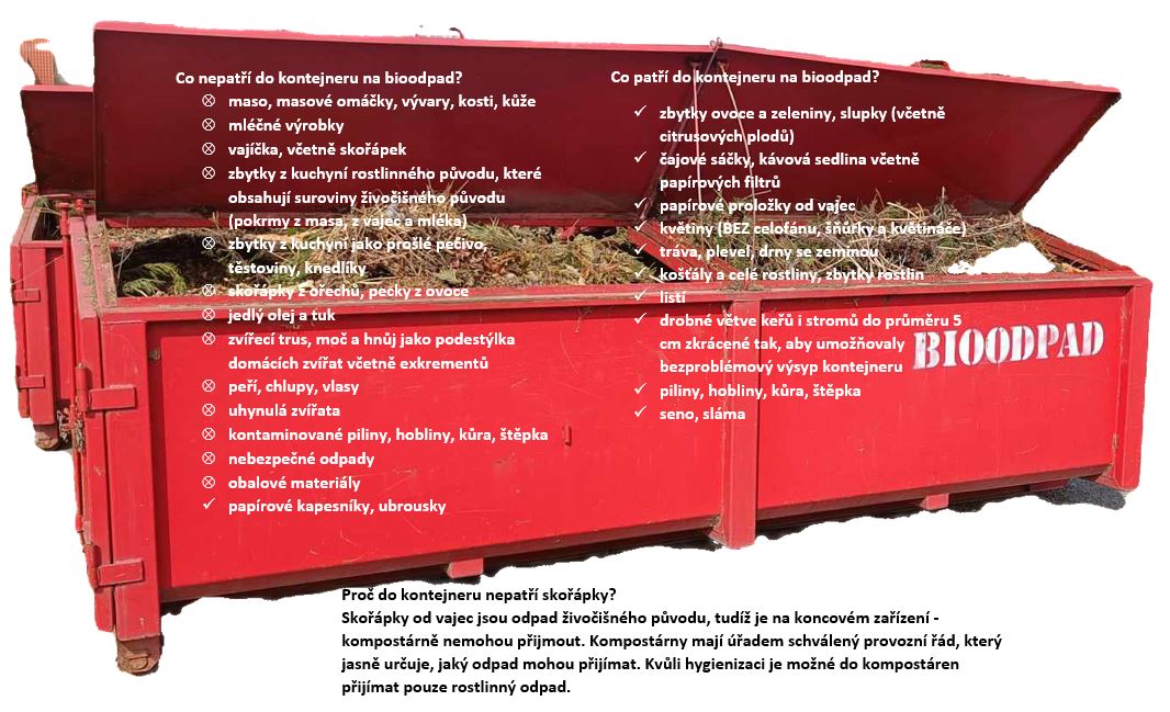 Co patří do kontejneru na bioodpad